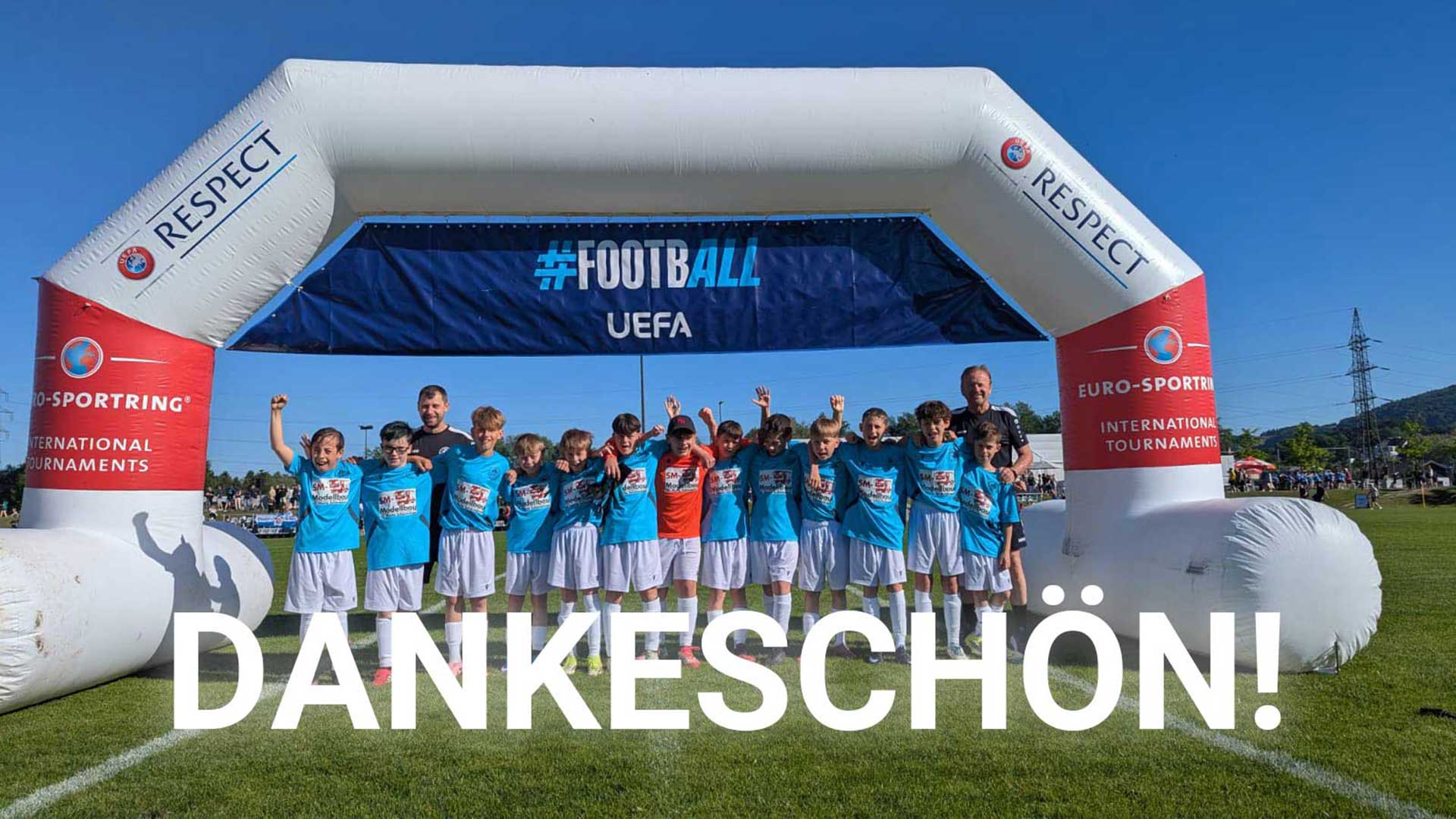 Dankeschön-Foto der U12 des SC Pottenstein nach der Mozart Trophy 2026