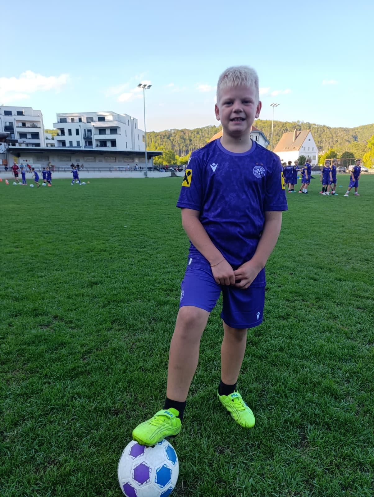 Eindruck von der zweiten Einheit der Austria-Fußballschule in Pottenstein