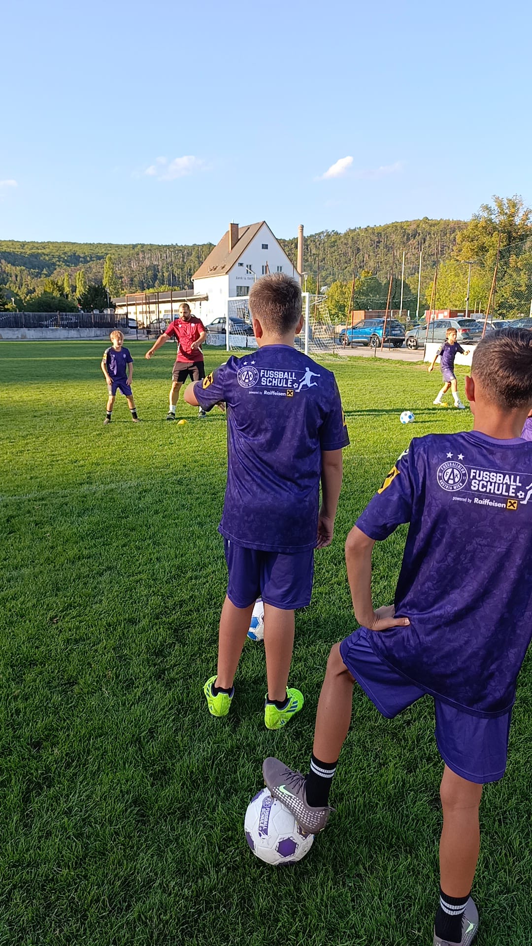 Eindruck von der zweiten Einheit der Austria-Fußballschule in Pottenstein